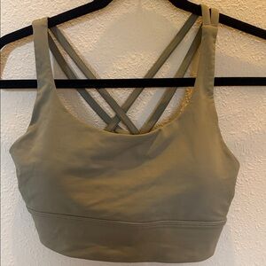 lululemon athletica Olive Green Strappy Crossback Sports Bra